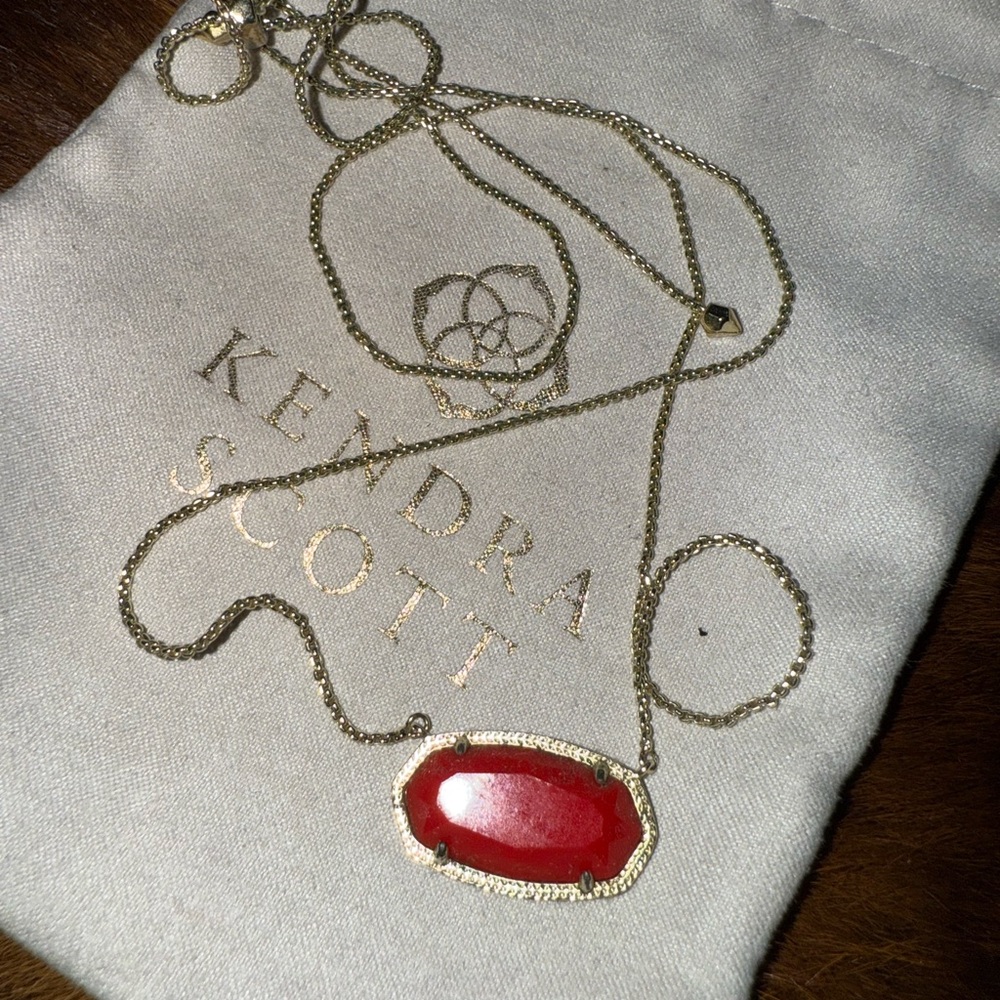 Kendra Scott Red Pendant Necklace